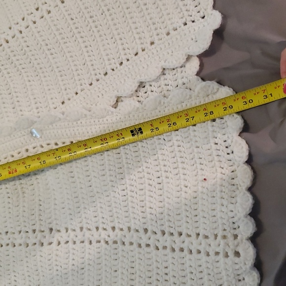 Vintage Handmaid Crocheted Button Cape - Picture 10 of 12